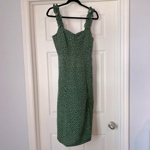 Rihoas Green Polka Dot Midi Dress - small NWT